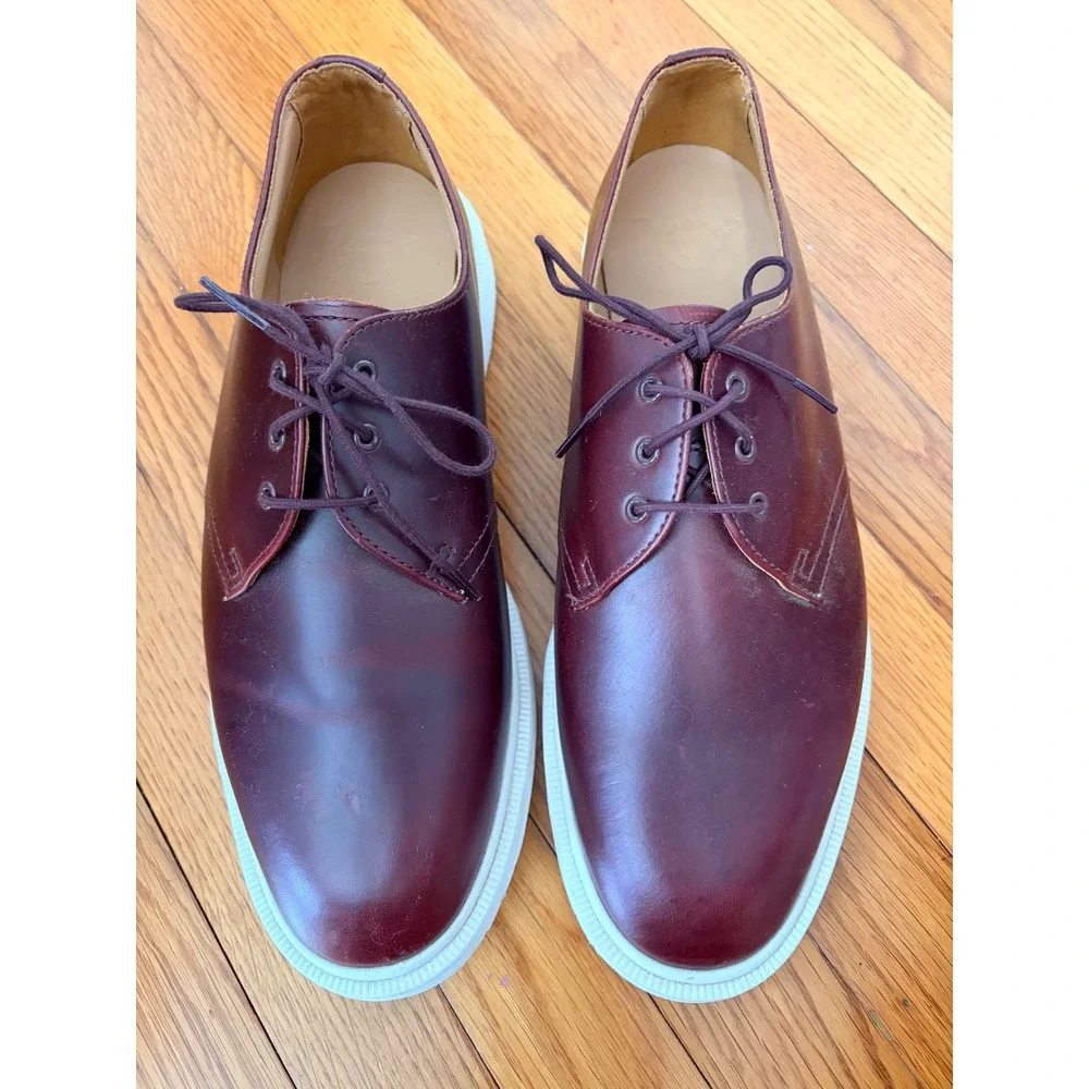 Dr. Martens Torriano Burgundy Leather Oxford Shoes Mens Size 11 AW004